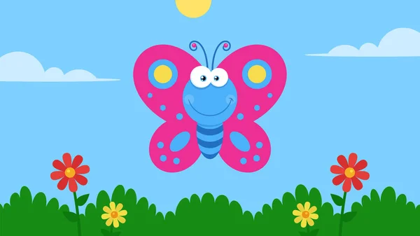 Illustration Vectorielle Papillon Dessin Animé — Image vectorielle
