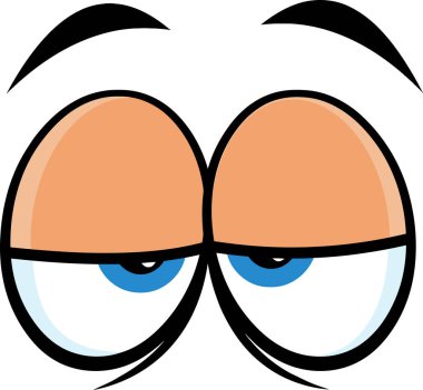 Çizgi film gözlerinin vektör illüstrasyonu