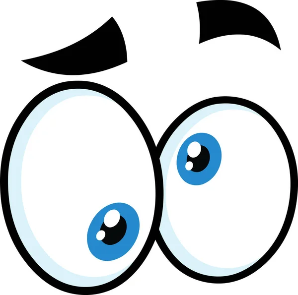Ilustração Vetorial Dos Olhos Dos Desenhos Animados — Vetor de Stock