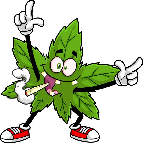 Vektorillustration Von Cartoon Cannabis — Stockvektor