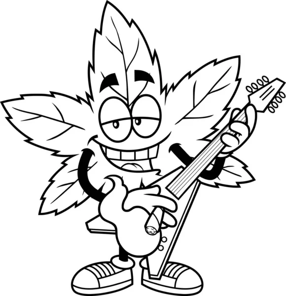 Ilustração Vetorial Cannabis Dos Desenhos Animados — Vetor de Stock