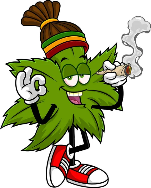 Gambar Vektor Dari Kartun Cannabis - Stok Vektor