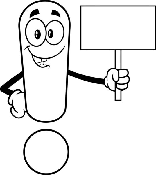 cute cartoon exclamation mark with board web icon, simple vector illustration 