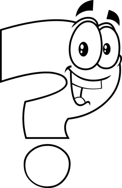 Nettes Fragezeichen Cartoon Charakter Web Ikone Einfache Vektorillustration — Stockvektor
