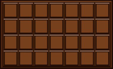 Çizgi film Kahverengi Çikolata. Raster Hand Çizim Resimleri Şeffaf Arkaplanda İzole Edildi