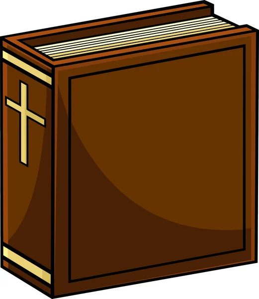 Cartoon Heilige Bijbel Boek Vector Met Hand Getekend Illustratie Geïsoleerd — Stockvector