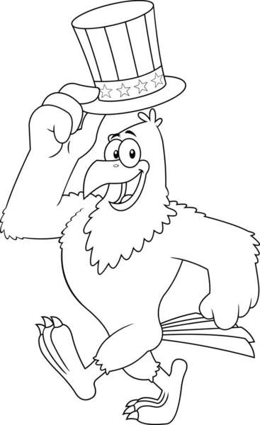 Vektorová Ilustrace Kresleného Vtipného Muže Kloboukem — Stockový vektor