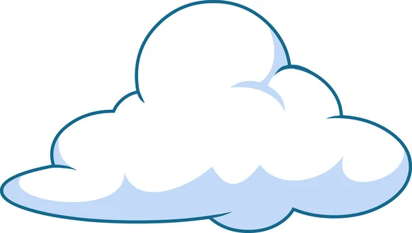 Tecknad Sky Cloud Raster Hand Tecknad Illustration Isolerad Transparent Bakgrund — Stock vektor