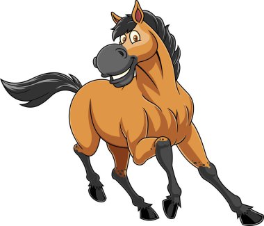 Yeleli bir atın resmi.