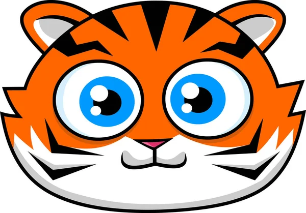 Ilustración Vector Dibujos Animados Tigre — Vector de stock