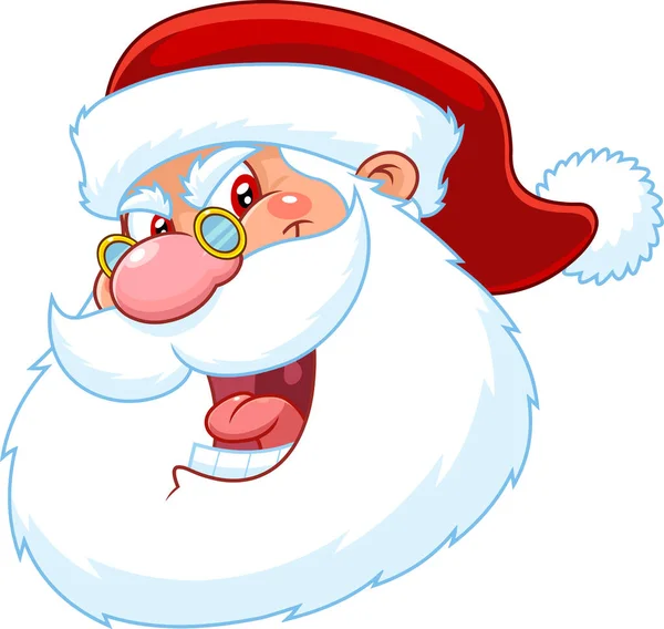 Vector Illustratie Van Boos Santa — Stockvector