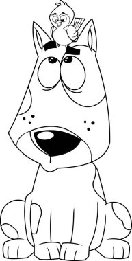 Sevimli bir kedinin çizgi film çizimi