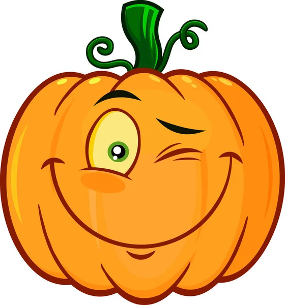 Pumpkin Cartoon Character Smile — Stock Vector