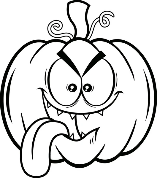 Cartoon Illustration Pumpkin Looking Surprised — Stock Vector