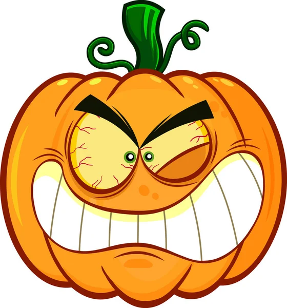 Zucca Halloween Con Sorriso — Vettoriale Stock