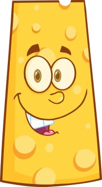 İsviçre peyniri çizgi film karakteri gülümseyen