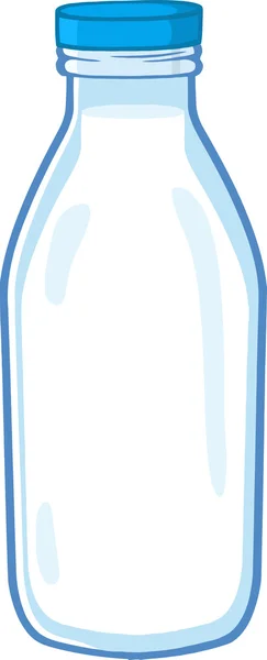 Мультяшная бутылка молока — стоковое фото