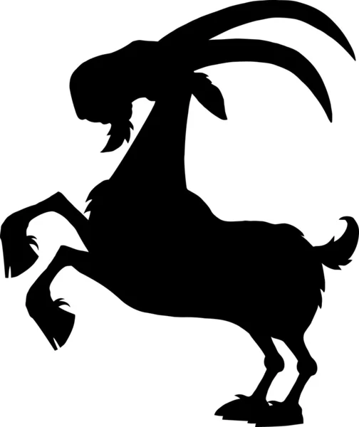 RAM silhouet illustratie geïsoleerd op witte achtergrond — Stockfoto