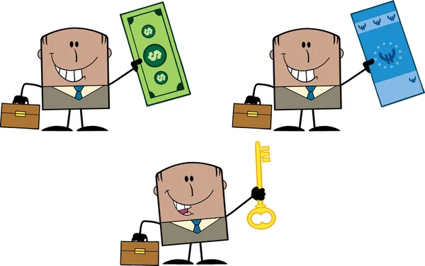 Businessman Dude Cartoon Character 11  Collection Set — Stock Photo, Image