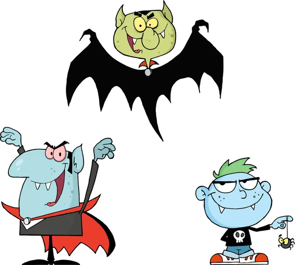 Vampyrer cartoon tecken serien 1. samling set — Stockfoto