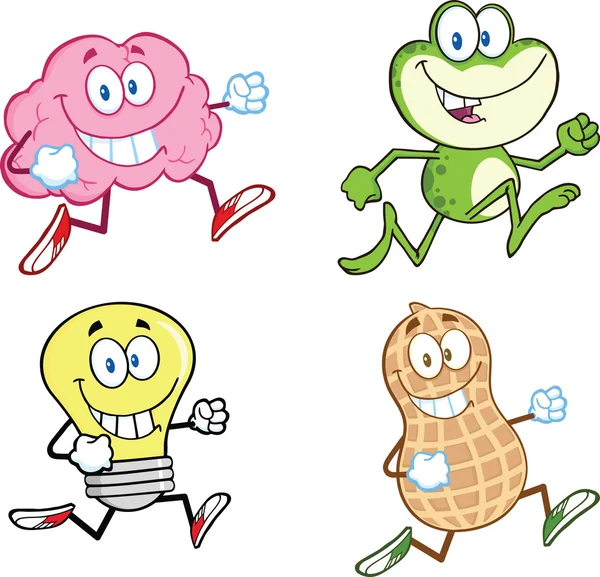 Mascote Desenhos animados Personagem Jogging — Fotografia de Stock