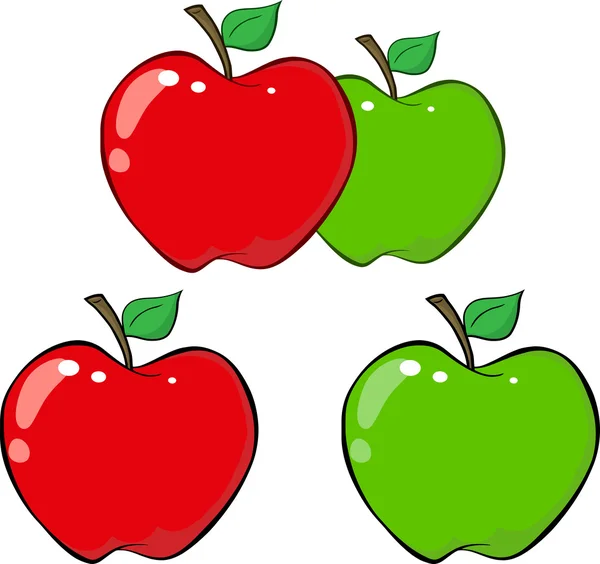 Cartoon Apples set — Stock Photo, Image