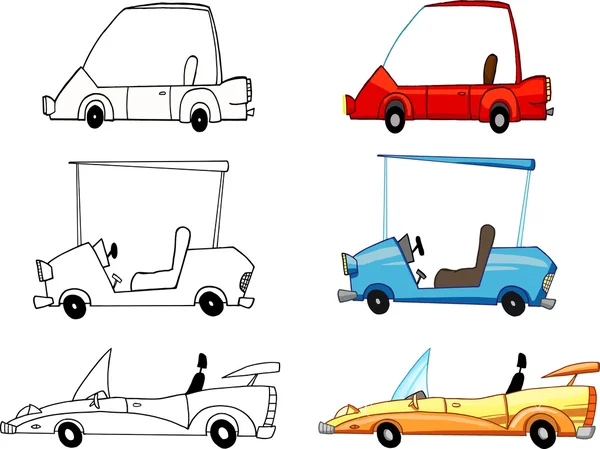 Juego de coches de dibujos animados —  Fotos de Stock