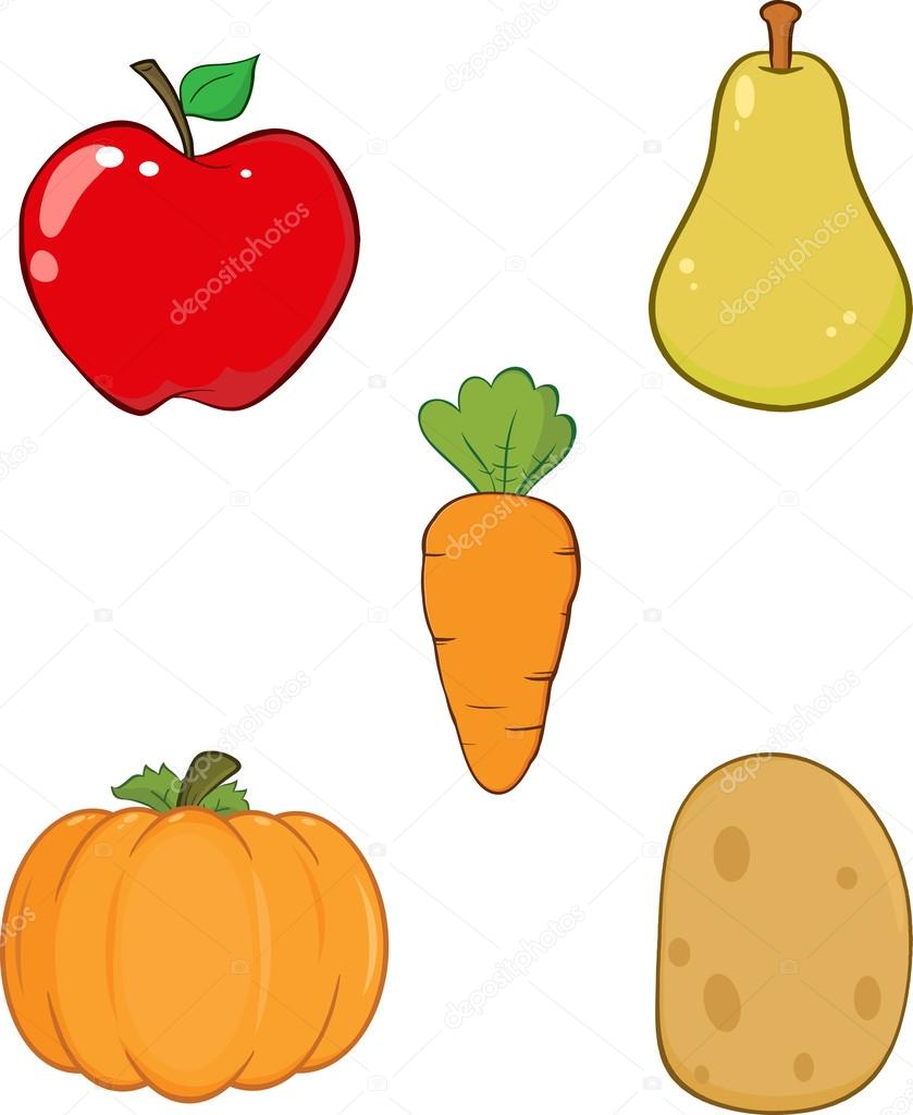 Imágenes: animadas de las frutas y verduras | Dibujos animados de
