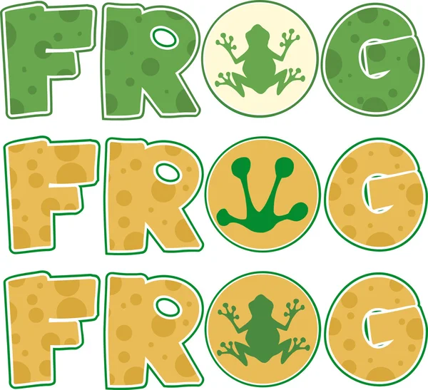 Frosch Print Set — Stockfoto