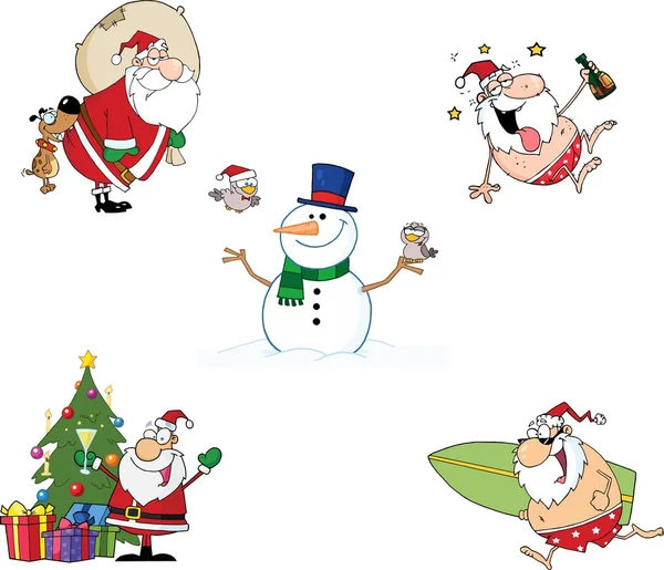 Holidays Cartoon Characters — Stock Vector