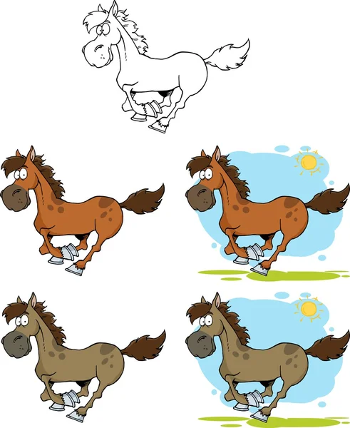 Cartoon Horse character — Stock Vector