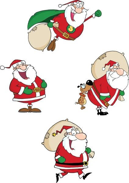Santa Claus saludando un saludo — Vector de stock