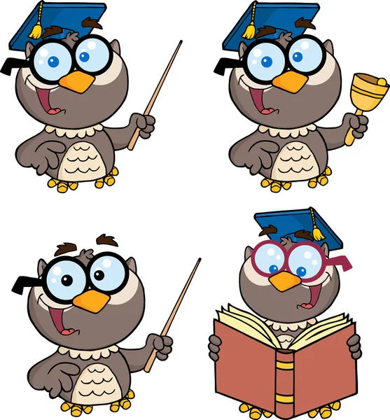 Owl Teacher — Stock Vector