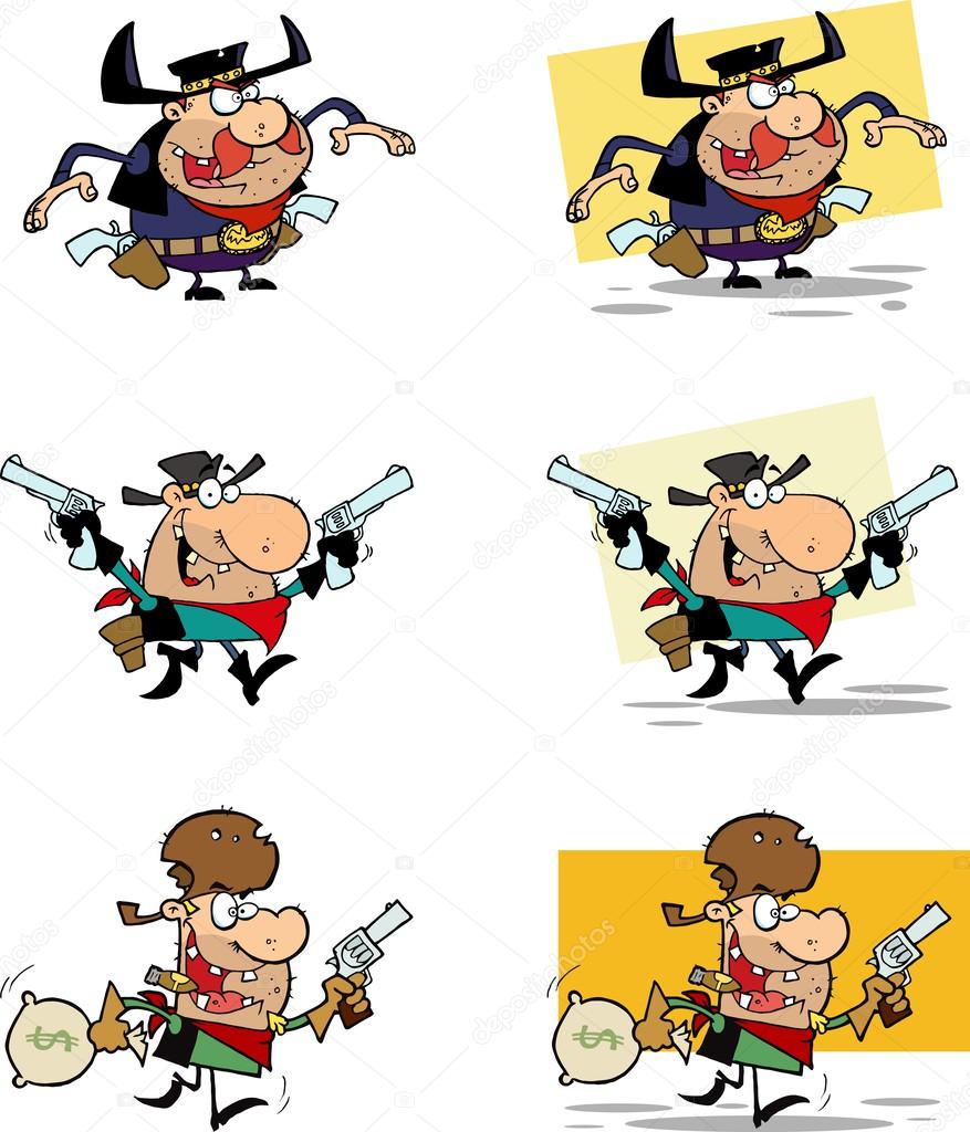 Cowboys Cartoon Characters Stock Vector Image by ©HitToon #60664583 Cowboys Cartoon Characters Stock Vector Image by ©HitToon #60664583