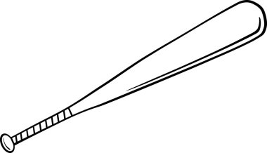 Black and White Baseball Bat vector Black and White Baseball Bat vector