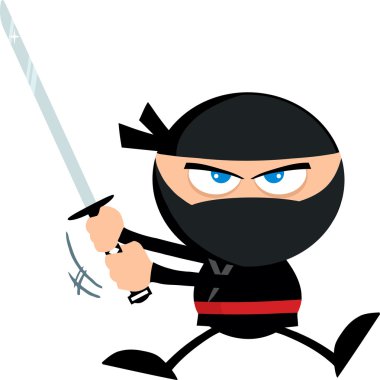 Öfkeli Ninja savaşçı atlama