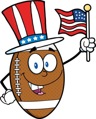 American Football Ball with USA Flag vector