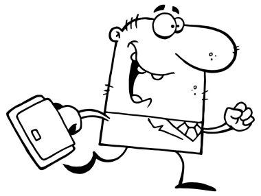 çizgi film iş adamı karakteri