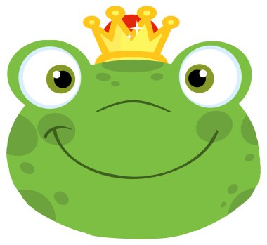 kafa gülümseyen sevimli kurbağa