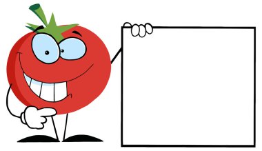 Domates karakter ile bayrak