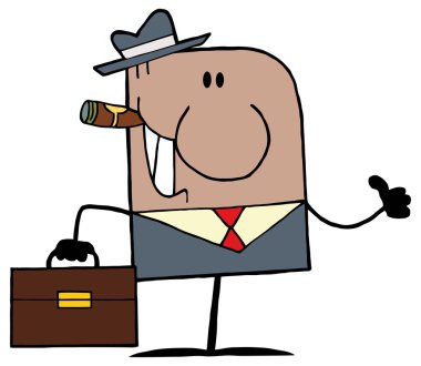 Afrika kökenli Amerikalı işadamı karakter