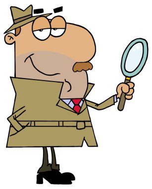 Dedektif büyüteç ile