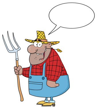 Bir komisyon taşıyan çiftçi adam