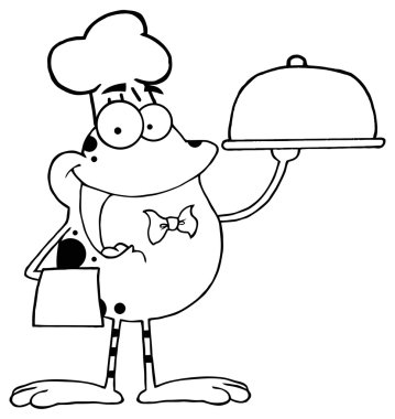 Çizgi film kurbağa Şef