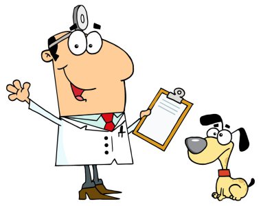 veteriner Doktor karakter karikatür