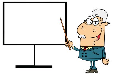 Öğretmen kartı işaretçisiyle