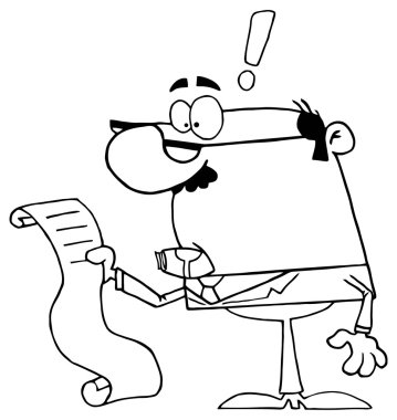 çizgi film iş adamı karakteri