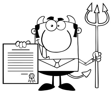 Gülümseyen şeytan patron