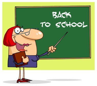 kadın öğretmen çizgi film