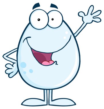 Gülümseyen beyaz yumurta